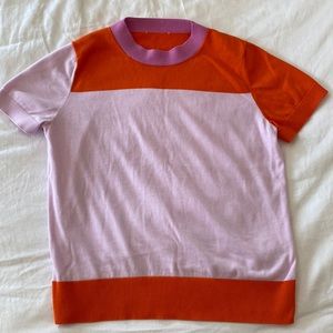 Beautiful No size, no brand, thrifted pink and orange shirt
